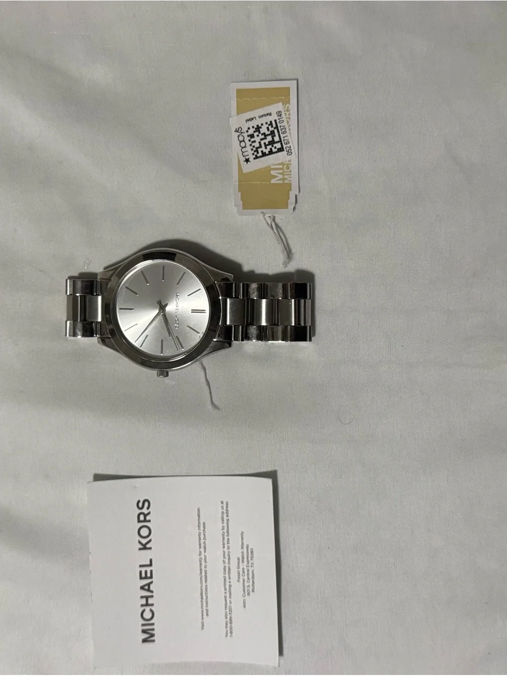 Michael Kors Men's Silver-Tone Stainless Steel Bracelet Watch